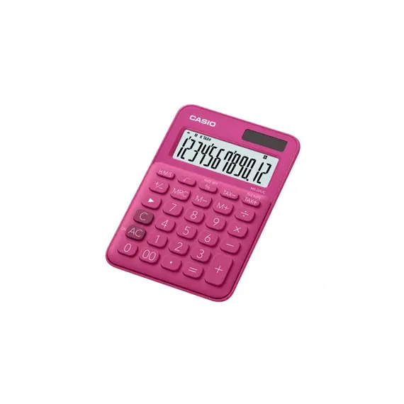 Calculadora Secretária Casio MS20UCRD Vermelho 12 Dígitos