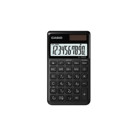 Calculadora de Bolso Casio SL1000SCBK Preto 10 Digitos