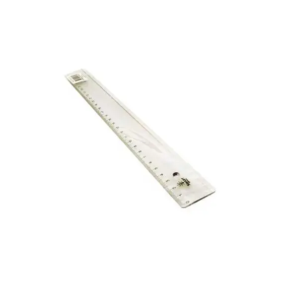 Régua Plástico Cristal 30cm Smart Office