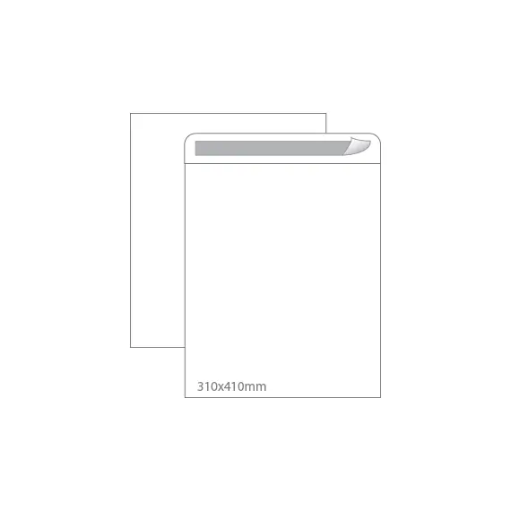 Envelopes Saco Branco 310x410mm 100g Autodex - Pack de 100 unidades | Loja BluePixel