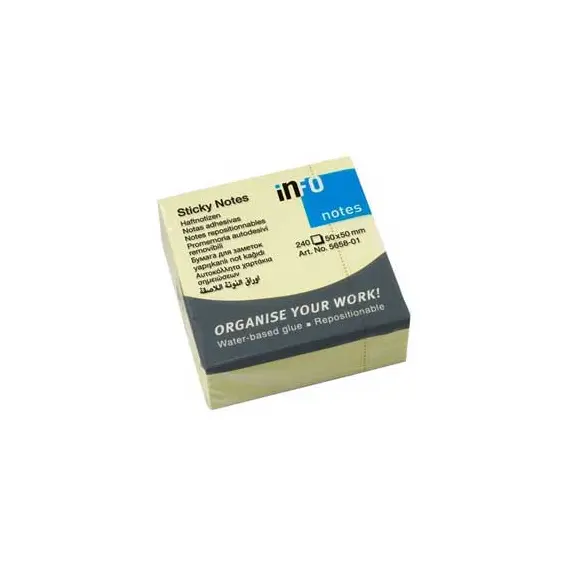 Bloco de Notas Aderentes 50x50mm Amarelo Cubo - 240 Folhas | Loja BluePixel