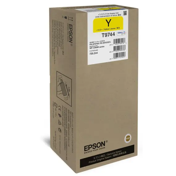 Tinteiro EPSON T974 Amarelo XXL - WorkForce Pro WF-C869