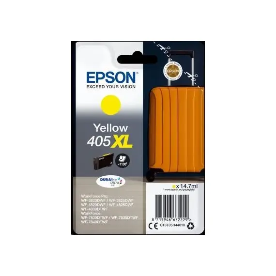 EPSON 6LB Singlepack Yellow 405XL DURABrite Ultra Ink w/s