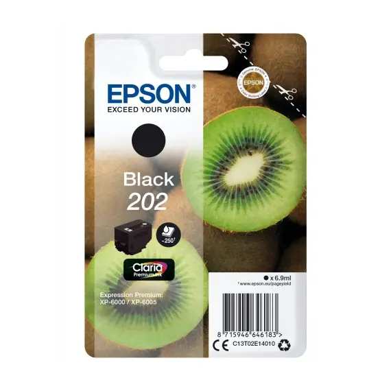 Tinteiro EPSON 202 Preto Foto + Alarme RF - Expression Premium XP-600x/610x