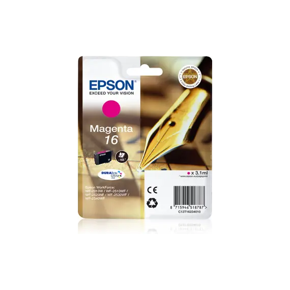 Tinteiro EPSON 16 Magenta XL + Alarme RF - WF-2010/251xx/26xx/27xx