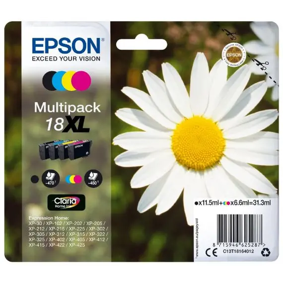Tinteiro EPSON 18 Magenta XL + Alarme RF - XP-30/x02/x05/x12/x15/x22/x25