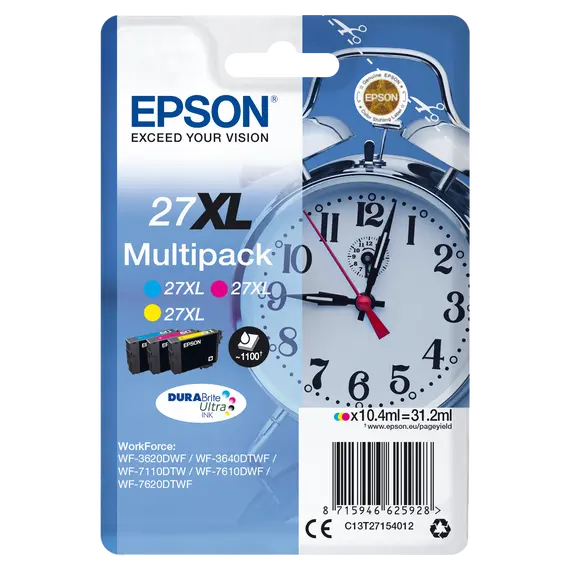Tinteiro EPSON 27 Preto XL + Alarme RF - WF36xx/7110/7210/76xx/77xx