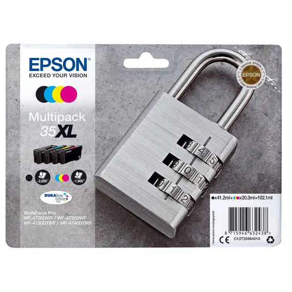 Tinteiro EPSON 35 Multipack 4 Cores XL + Alarme RF - WF-47xx
