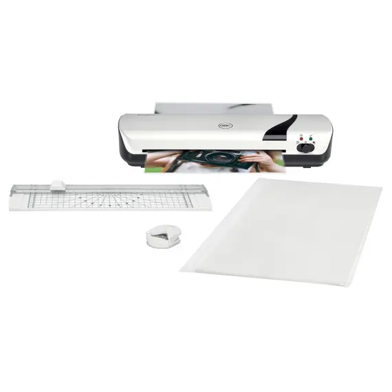 Pack Plastificadora Inspire+ A4 com Cisalha A4 Branco | Loja BluePixel.pt