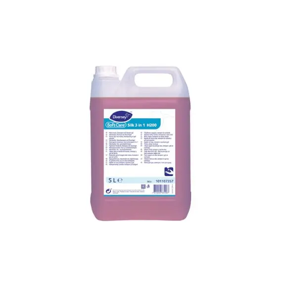 Gel de Banho Sabonete e Champô 3 em 1 Soft Care Silk H200 5L | Marca 183