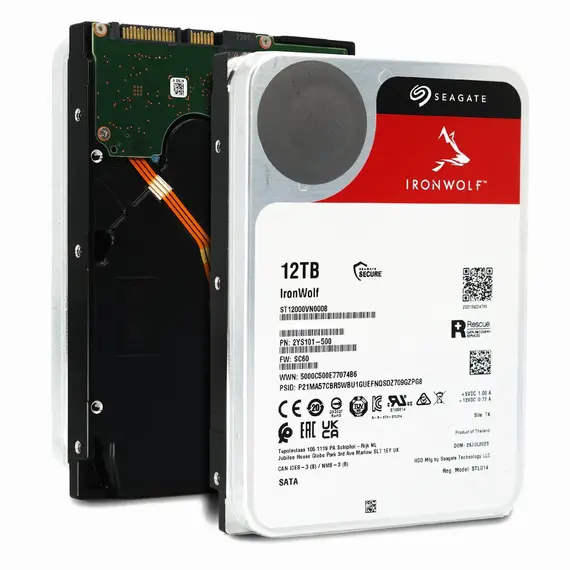 SEAGATE IronWolf 12TB 7200rpm SATA III 3.5inch Internal NAS HDD Retail SinglePack