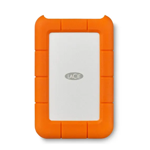 LACIE RUGGED 2TB USB-C USB3.0 Drop- crush- and rain-resistant for all-terrain use orange