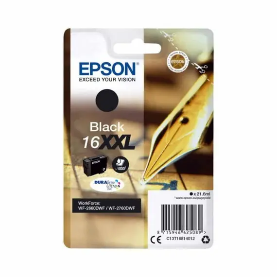 Tinteiro EPSON 16 Preto XXL + Alarme RF - WF2660/2760