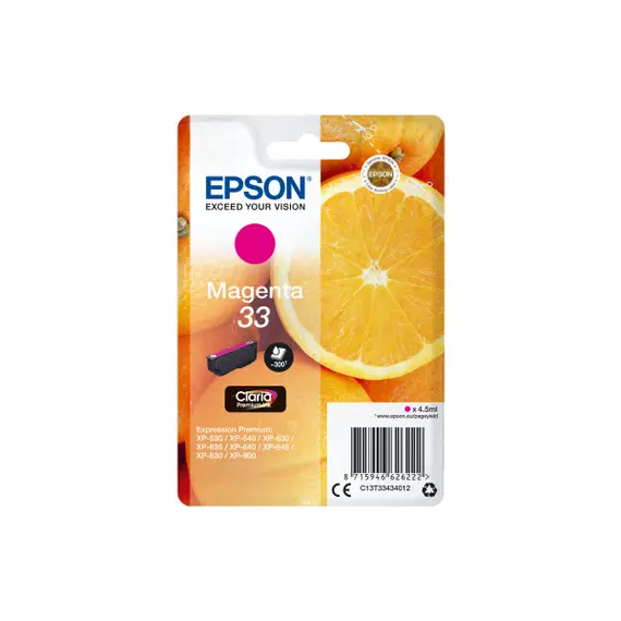 Tinteiro EPSON 33 Magenta - Expression Home XP-530/630/635/830/900/7100