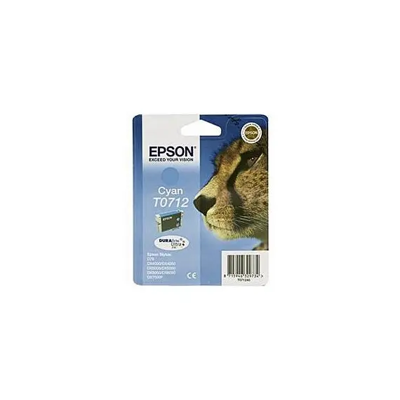 Tinteiro EPSON T0712 Ciano + RF - B40/110, BX3xx/600, D120, DX74xx/84xx/9400, SX2xx/4xx5/5xx/6xx
