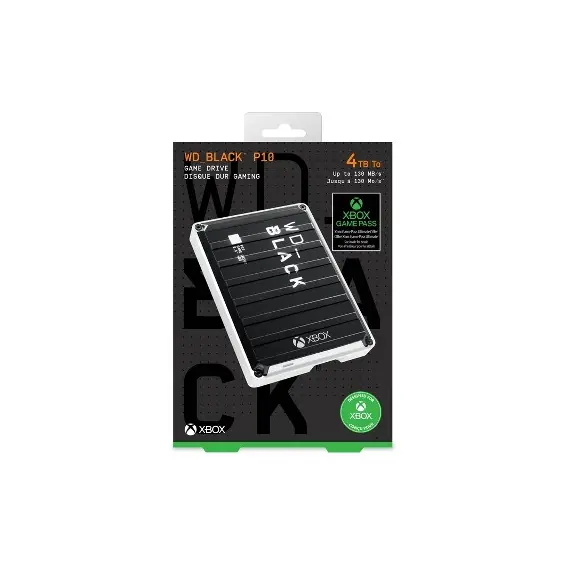 WD BLACK P10 GAME DRIVE FOR XBOX 4TB USB 3.2 2.5inch Black/White RTL