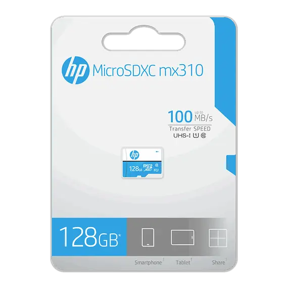 HP 128GB mx310 Class 10 U1 microSDXC Flash Memory Card