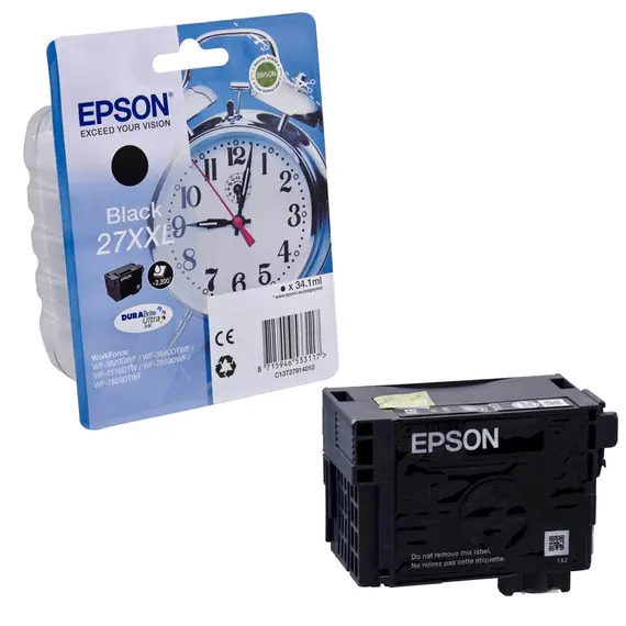 Tinteiro EPSON 27 Preto XXL - WF36xx/7110/7210/76xx/77xx