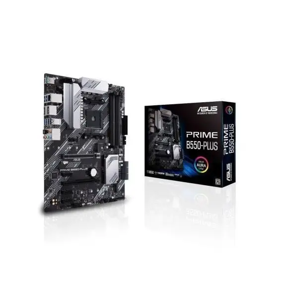 ASUS PRIME B550-PLUS AMD AM4 Socket ATX DDR4 3rd Gen AMD Ryzen Dual M.2 PCIe 4.0 1 Gb Ethernet USB 3.2 Gen 2 Type-A and Type-C
