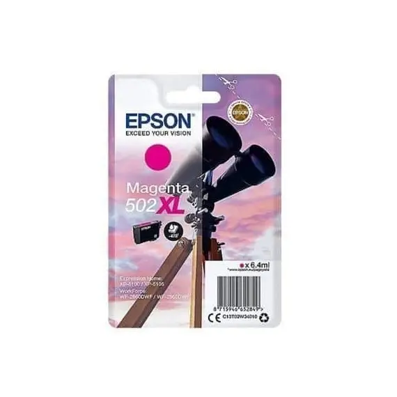 Tinteiro EPSON 502 Magenta XL + Alarme RF - XP-51xx, WF-286x