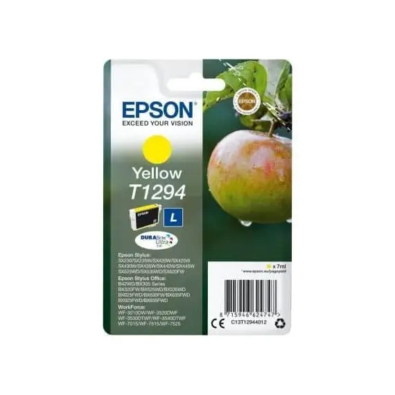 Tinteiro EPSON T1294 Amarelo L - Stylus B42,BX3xx/5xx/6xx/9xx,SX4xx/5xx/620