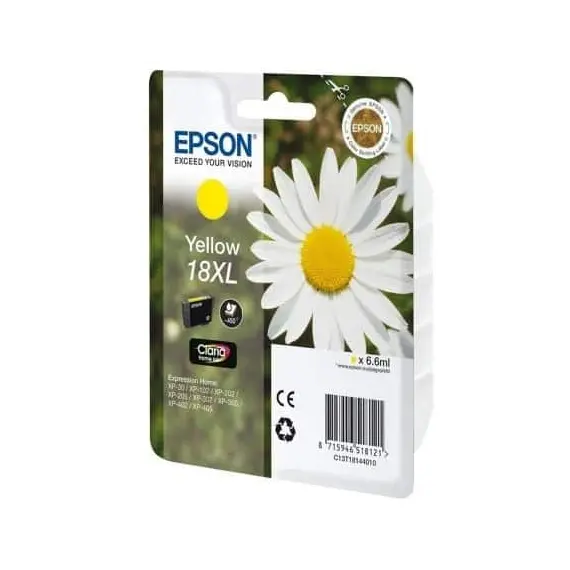 Tinteiro EPSON 18 Amarelo XL - XP-30/x02/x05/x12/x15/x22/x25