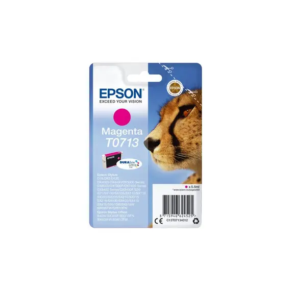 Tinteiro EPSON T0713 Magenta - B40/110, BX3xx/600, D120, DX74xx/84xx/9400, SX2xx/4xx5/5xx/6xx