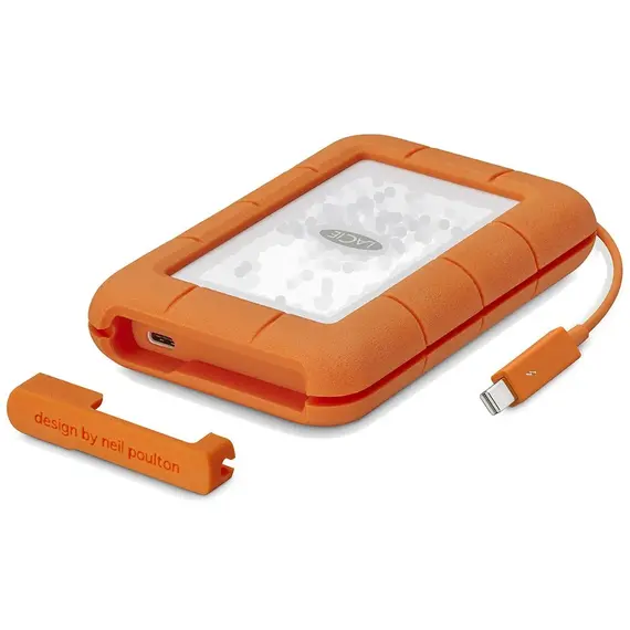 LACIE RUGGED 5TB 2.5inch USB-C USB3.0 Drop crush and rain resistant for all terrain use orange