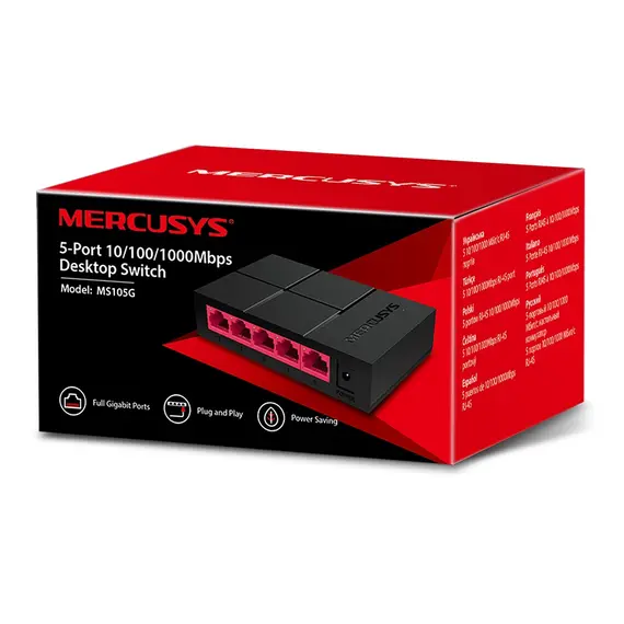 TP-LINK MERCUSYS MS105G 5-Port 10/100/1000Mbps Desktop Switch