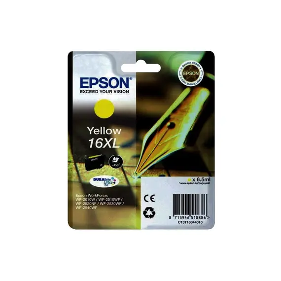 Tinteiro EPSON 16 Amarelo + Alarme RF - WF-2010/251xx/26xx/27xx
