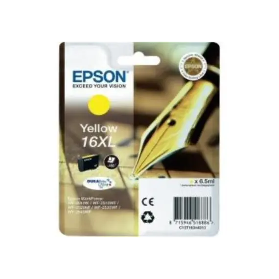 EPSON 1LB 16XL ink cartridge yellow high capacity 6.5ml 450 pages 1-pack blister without alarm