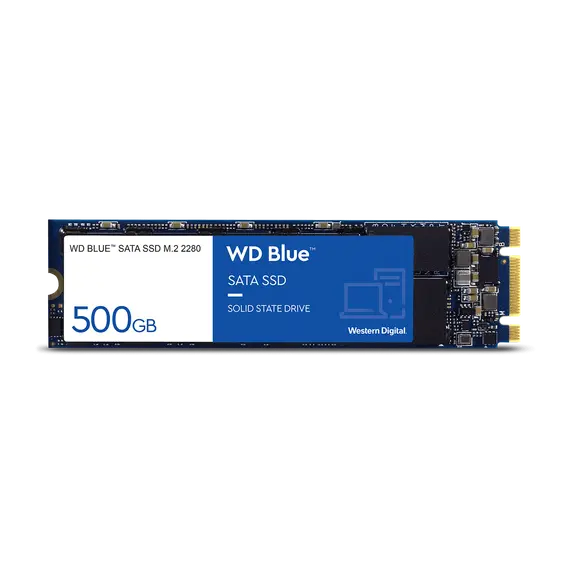 WD Blue 3D NAND SSD 500GB M.2 2280 SATA III 6Gb/s internal single-packed
