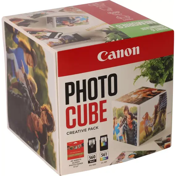 CANON PG-560/CL-561 Ink Cartridge Photo Cube Creative Pack White Green