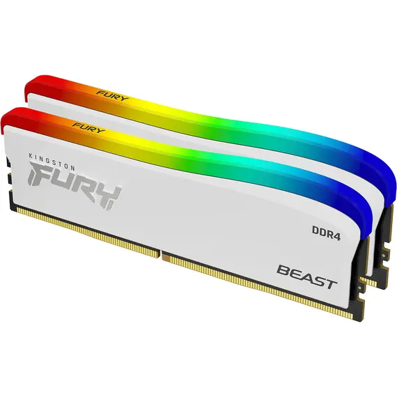 KINGSTON 32GB 3200MT/s DDR4 CL16 DIMM Kit of 2 FURY Beast White RGB SE