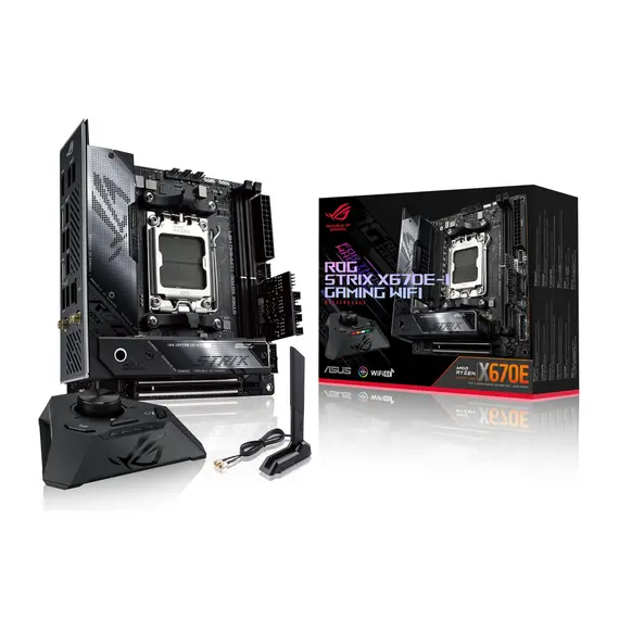ASUS ROG STRIX X670E-I GAMING WIFI AM5 mITX MB 2xDIMM DDR5 2xM.2 2xSATA