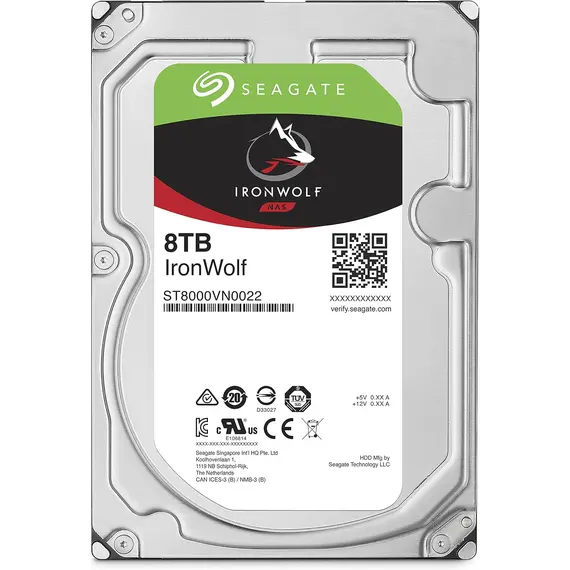 SEAGATE NAS HDD 8TB IronWolf 5400rpm 6Gb/s SATA 256MB cache 3.5inch