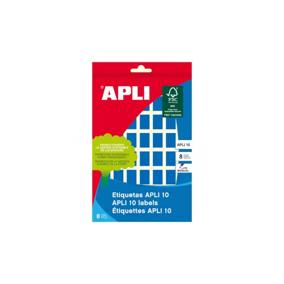 Etiquetas Apli 012x018mm Azul - 8 Folhas, 448 Unidades | Loja BluePixel