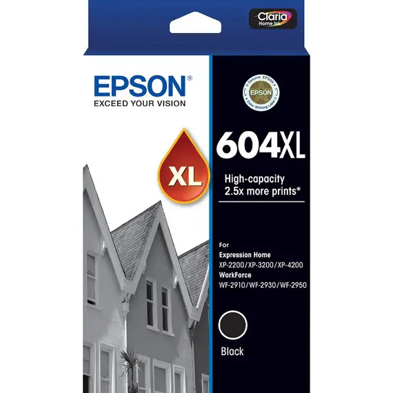 EPSON 4LB Singlepack Black 604XL Ink w/s