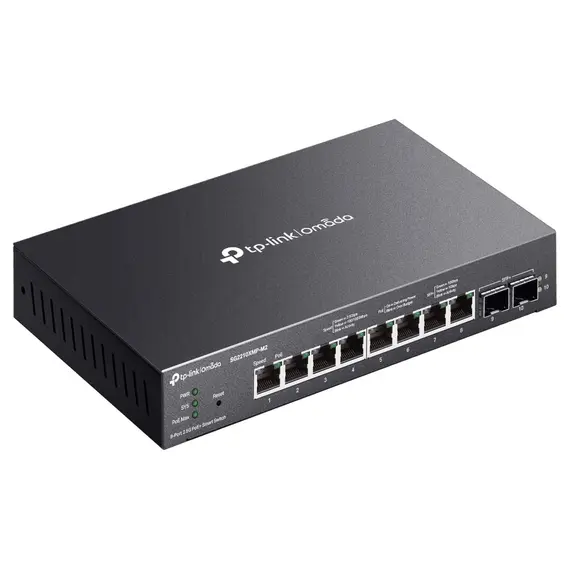 TP-LINK Omada 8-Port 2.5GBASE-T and 2-Port 10GE SFP+ Smart Switch with 8-Port PoE+