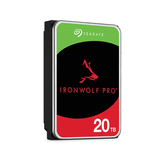 SEAGATE Ironwolf PRO Enterprise NAS HDD 20TB 7200rpm 6Gb/s SATA 256MB cache 8.9cm 3.5inch 24x7 for NAS RAID Rackmount systems BLK