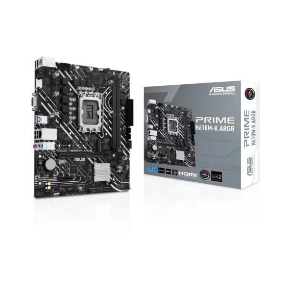 ASUS PRIME H610M-K ARGB LGA 1700 2DDR5 microATX 4xSATA MB 1xHDMI 2.1 1xD-Sub 1xM.2