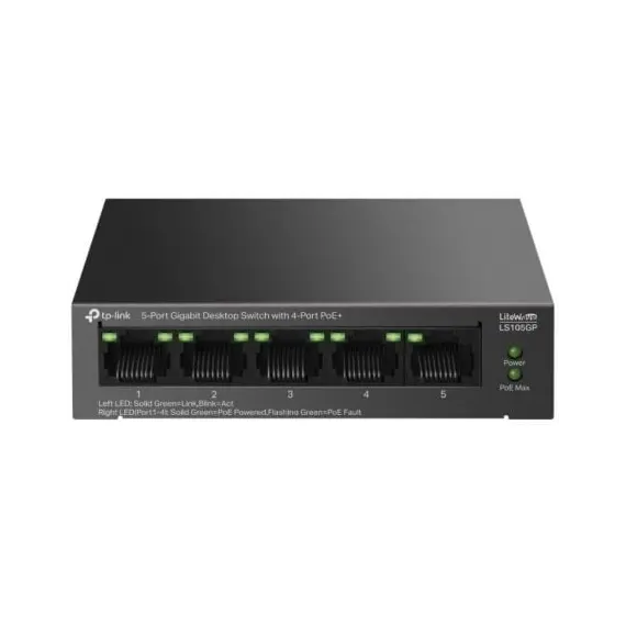 TP-LINK 5-Port Gigabit Desktop Switch with 4-Port PoE+