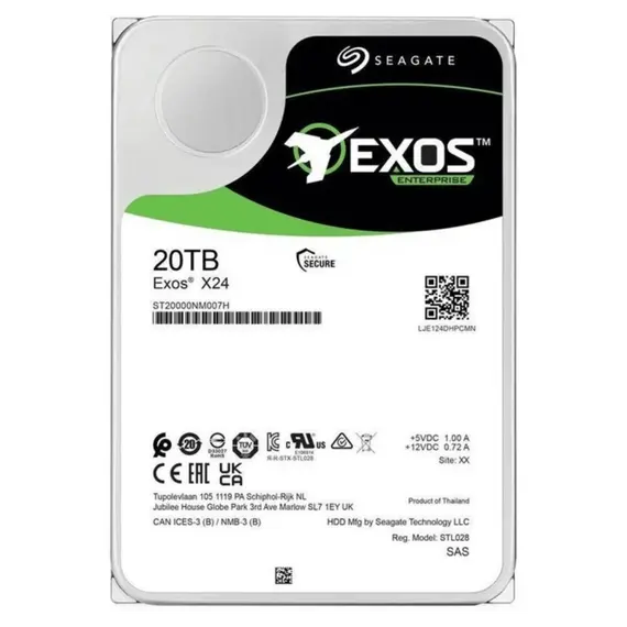 SEAGATE Exos X24 20TB HDD SAS 12Gb/s 7200rpm 512MB cache 3.5inch 24x7 512e/4KN