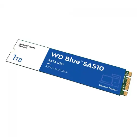 WD Blue SA510 SSD 1TB M.2 2280 SATA III 6Gb/s internal single-packed POWERED BY SANDISK