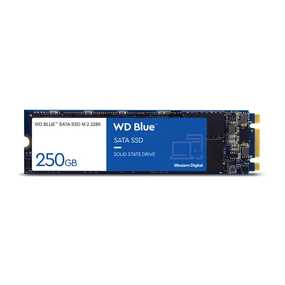 WD Blue SA510 SSD 250GB M.2 2280 SATA III 6Gb/s internal single-packed POWERED BY SANDISK