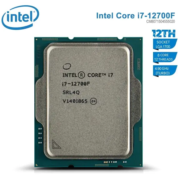 INTEL Core i7 12700F -2.1GHz 25MB LGA1700 (no Graphics) Tray