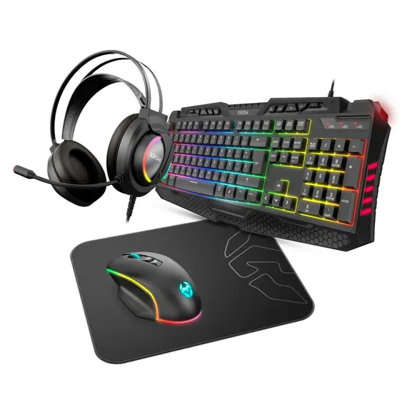 NOX KROM KRITIC RGB RAINBOW GAMING KIT PT