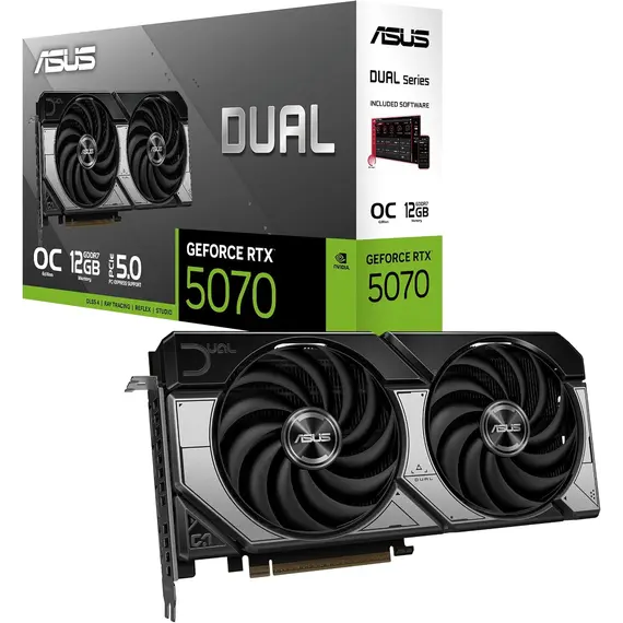 ASUS Dual GeForce RTX 5070 12GB GDDR7 PCIe 5.0 HDMI 2.1b DisplayPort 2.1b