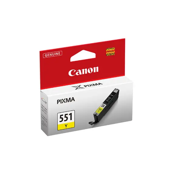 Tinteiro Canon 551 Amarelo 6511B001 - Cartucho de Tinta Compatível para Impressoras Canon | bluepixel.pt