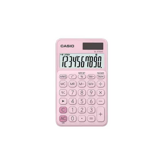 Calculadora de Bolso Casio SL310UCPK Rosa - 10 Dígitos | Loja BluePixel